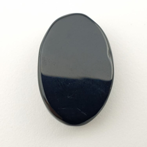 Black onyx faceted cabochon 27x18 mm no 19 Black onyx faceted cabochon 27x18 mm no 19