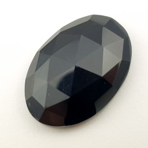Black onyx faceted cabochon 27x19 mm no. 20 Black onyx faceted cabochon 27x19 mm no. 20