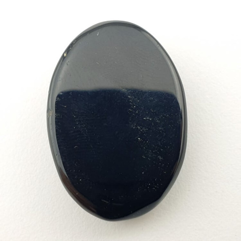 Black onyx faceted cabochon 27x19 mm no. 20 Black onyx faceted cabochon 27x19 mm no. 20