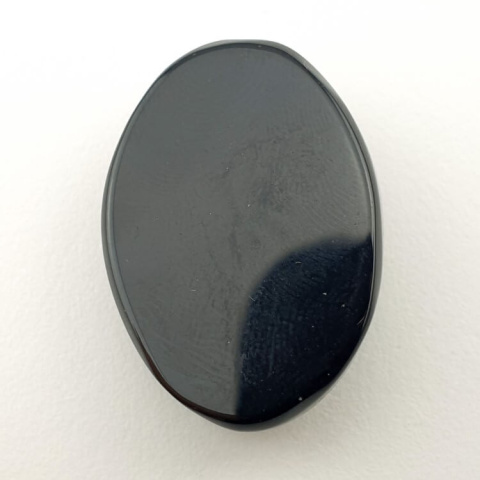 Black onyx faceted cabochon 27x19 mm no. 22 Black onyx faceted cabochon 27x19 mm no. 22