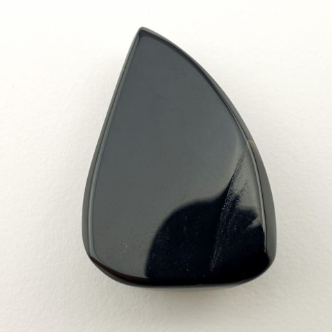 Black onyx faceted cabochon 28x19 mm no. 32 Black onyx faceted cabochon 28x19 mm no. 32