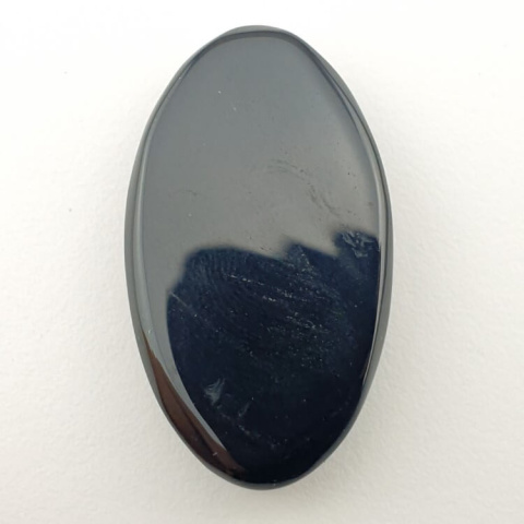 Black onyx faceted cabochon 32x18 mm no 17 Black onyx faceted cabochon 32x18 mm no 17