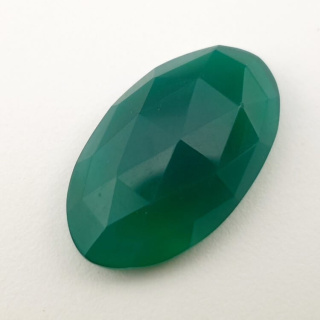 Onyx green faceted cabochon 25x15 mm no. 38