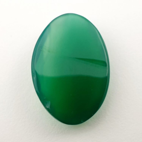 Green onyx faceted cabochon 26x18 mm no 25 Green onyx faceted cabochon 26x18 mm no 25