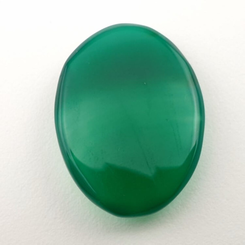 Green onyx faceted cabochon 26x19 mm no 13 Green onyx faceted cabochon 26x19 mm no 13