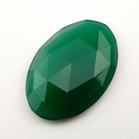 Green onyx faceted cabochon 28x19 mm no 32 Green onyx faceted cabochon 28x19 mm no 32