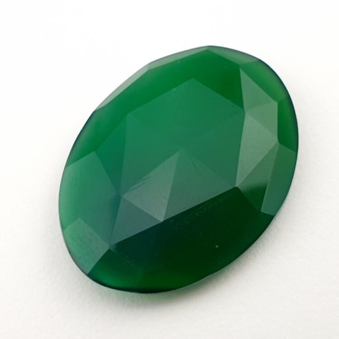 Onyx green faceted cabochon 28x21 mm no 20 Onyx green faceted cabochon 28x21 mm no 20