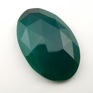 Green onyx faceted cabochon 29x19 mm no 16