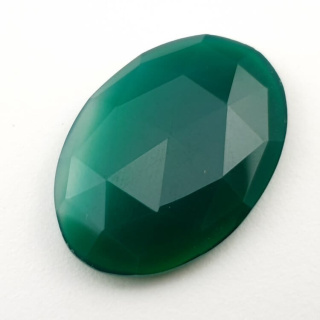 Green onyx faceted cabochon 29x20 mm no 30