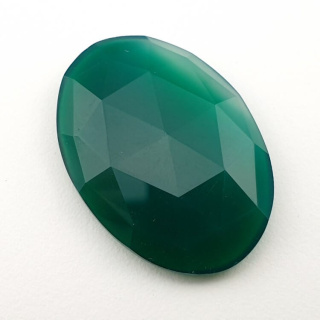 Green onyx faceted cabochon 29x20 mm no 30