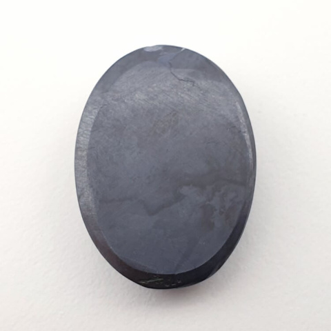 Precious shungite faceted cabochon 25x18 mm no. 23 Precious shungite faceted cabochon 25x18 mm no. 23