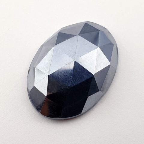Precious shungite faceted cabochon 25x18 mm no 42 Precious shungite faceted cabochon 25x18 mm no 42