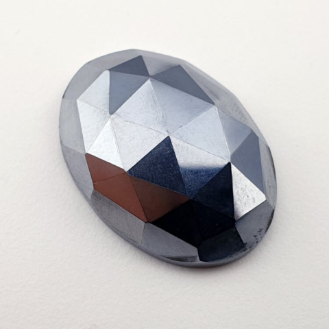 Precious shungite faceted cabochon 25x18 mm no 42 Precious shungite faceted cabochon 25x18 mm no 42