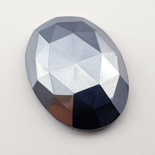 Precious shungite faceted cabochon 26x19 mm no 36