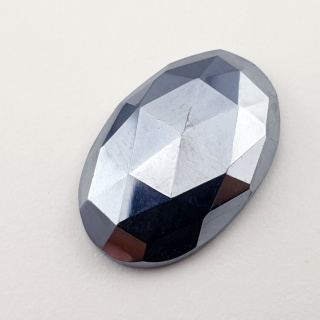 Precious shungite faceted cabochon 27x18 mm no 40
