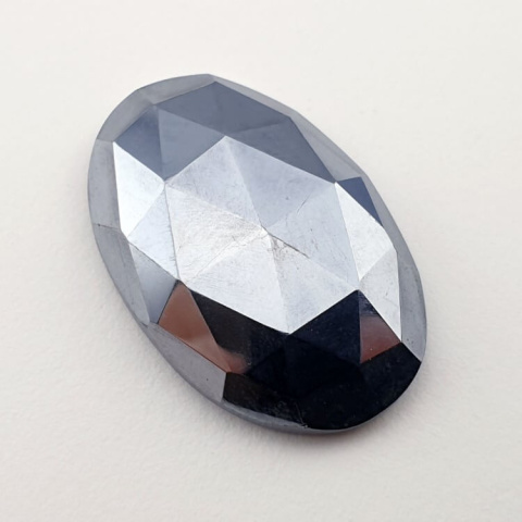 Precious shungite faceted cabochon 27x18 mm no 40 Precious shungite faceted cabochon 27x18 mm no 40