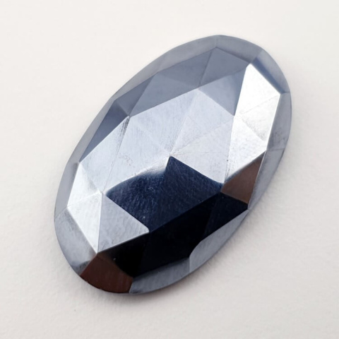 Precious shungite faceted cabochon 29x18 mm no 10 Precious shungite faceted cabochon 29x18 mm no 10