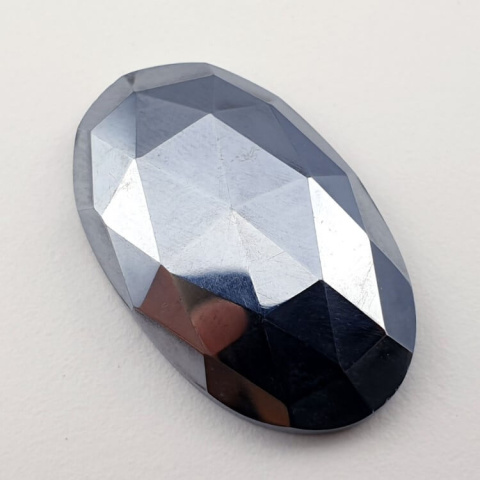 Precious shungite faceted cabochon 29x18 mm no 10 Precious shungite faceted cabochon 29x18 mm no 10