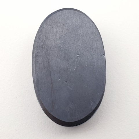Precious shungite faceted cabochon 29x18 mm no 10 Precious shungite faceted cabochon 29x18 mm no 10