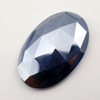 Precious shungite faceted cabochon 29x19 mm no 24