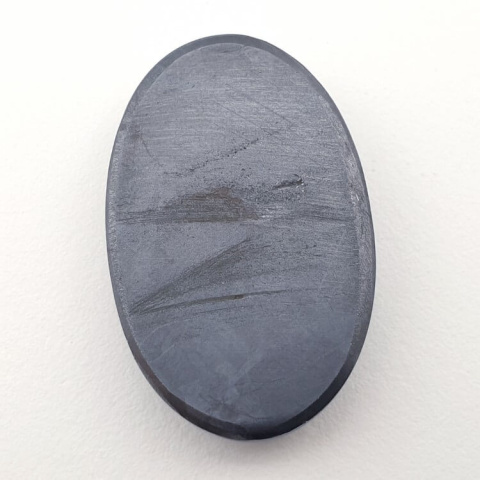 Precious shungite faceted cabochon 29x19 mm no 24 Precious shungite faceted cabochon 29x19 mm no 24