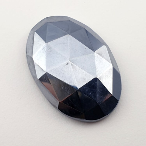 Precious shungite faceted cabochon 29x19 mm no 25 Precious shungite faceted cabochon 29x19 mm no 25