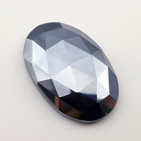 Precious shungite faceted cabochon 29x19 mm no 32 Precious shungite faceted cabochon 29x19 mm no 32