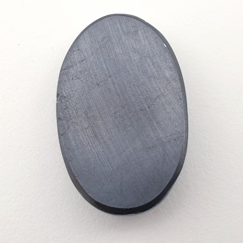 Precious shungite faceted cabochon 29x19 mm no 32 Precious shungite faceted cabochon 29x19 mm no 32