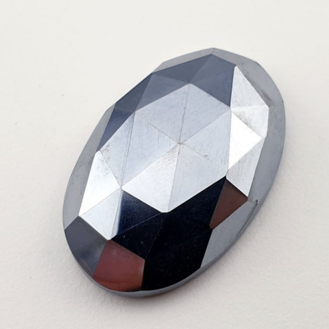 Precious shungite faceted cabochon 29x19 mm no 37 Precious shungite faceted cabochon 29x19 mm no 37