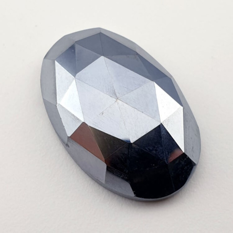 Precious shungite faceted cabochon 29x19 mm no 37 Precious shungite faceted cabochon 29x19 mm no 37