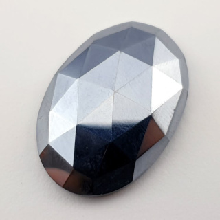 Precious shungite faceted cabochon 29x20 mm no 33