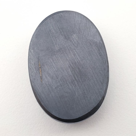 Precious shungite faceted cabochon 29x20 mm no 33 Precious shungite faceted cabochon 29x20 mm no 33