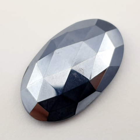 Precious shungite faceted cabochon 30x18 mm no 31 Precious shungite faceted cabochon 30x18 mm no 31