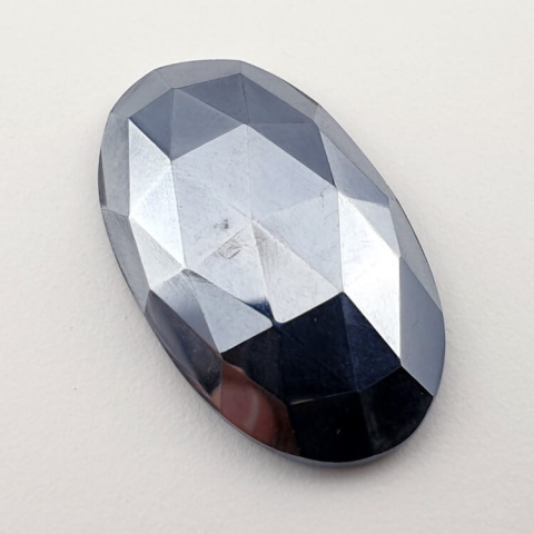 Precious shungite faceted cabochon 30x18 mm no 31 Precious shungite faceted cabochon 30x18 mm no 31