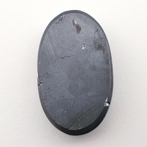 Precious shungite faceted cabochon 30x18 mm no 31 Precious shungite faceted cabochon 30x18 mm no 31