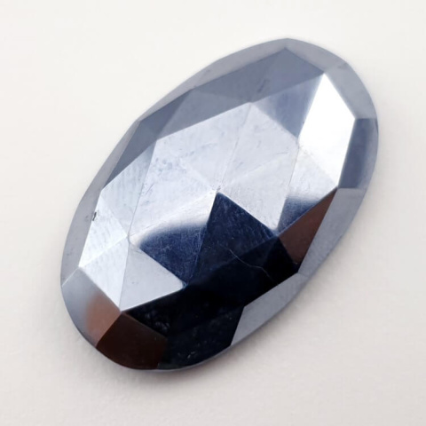 Precious shungite faceted cabochon 30x19 mm no 28 Precious shungite faceted cabochon 30x19 mm no 28