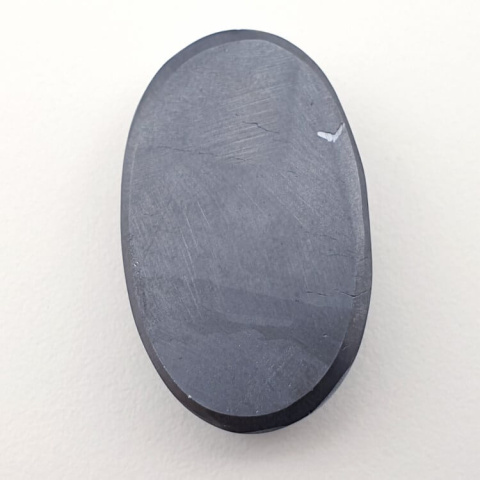 Precious shungite faceted cabochon 30x19 mm no 28 Precious shungite faceted cabochon 30x19 mm no 28