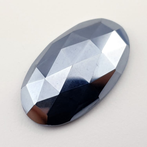 Precious shungite faceted cabochon 31x18 mm no 11 Precious shungite faceted cabochon 31x18 mm no 11