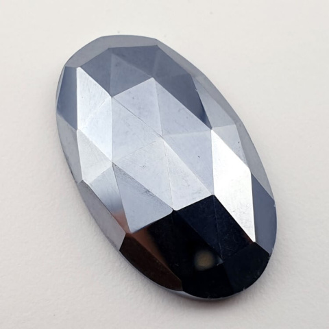 Precious shungite faceted cabochon 31x18 mm no 11 Precious shungite faceted cabochon 31x18 mm no 11