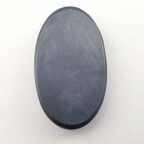 Precious shungite faceted cabochon 31x18 mm no 11 Precious shungite faceted cabochon 31x18 mm no 11