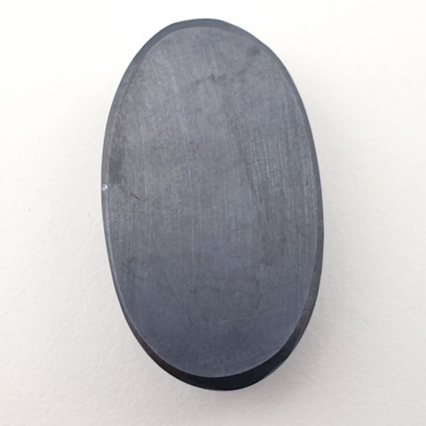 Precious shungite faceted cabochon 31x18 mm no 5 Precious shungite faceted cabochon 31x18 mm no 5