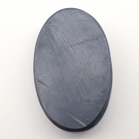 Precious shungite faceted cabochon 31x19 mm no 18 Precious shungite faceted cabochon 31x19 mm no 18