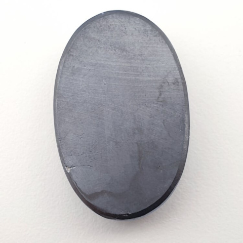 Precious shungite faceted cabochon 31x19 mm no 21 Precious shungite faceted cabochon 31x19 mm no 21