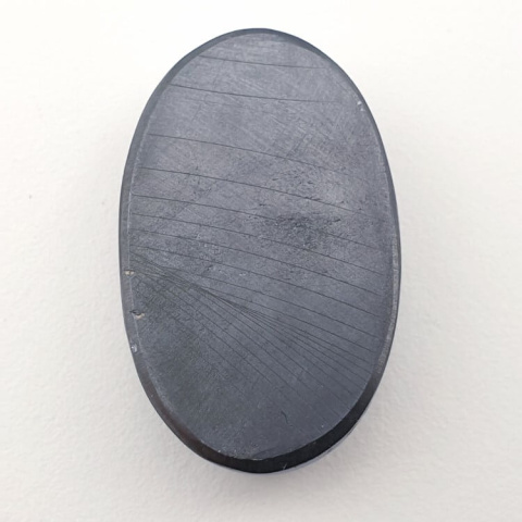 Precious shungite faceted cabochon 31x19 mm no 34 Precious shungite faceted cabochon 31x19 mm no 34