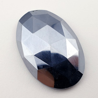 Precious shungite faceted cabochon 31x21 mm no. 2