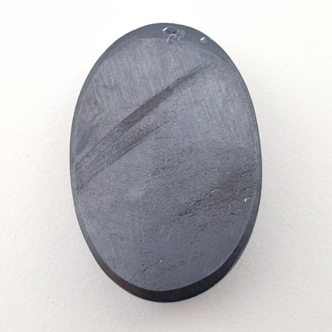 Precious shungite faceted cabochon 31x21 mm no 2 Precious shungite faceted cabochon 31x21 mm no 2