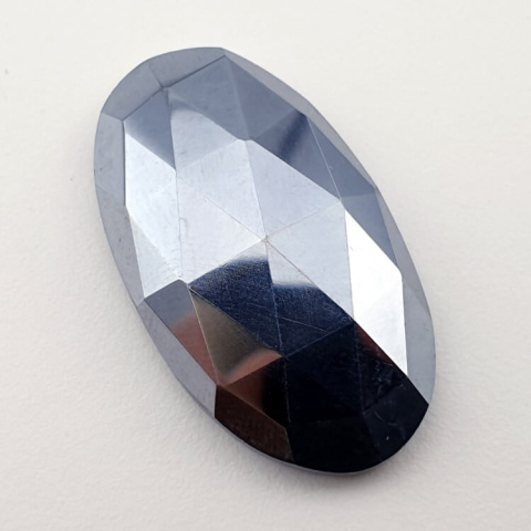 Precious shungite faceted cabochon 32x18 mm no 29 Precious shungite faceted cabochon 32x18 mm no 29