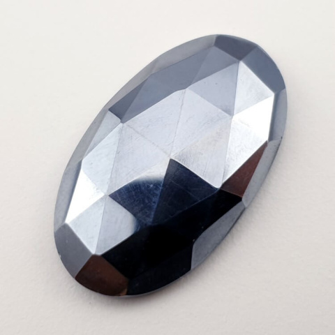 Precious shungite faceted cabochon 32x19 mm no 12 Precious shungite faceted cabochon 32x19 mm no 12