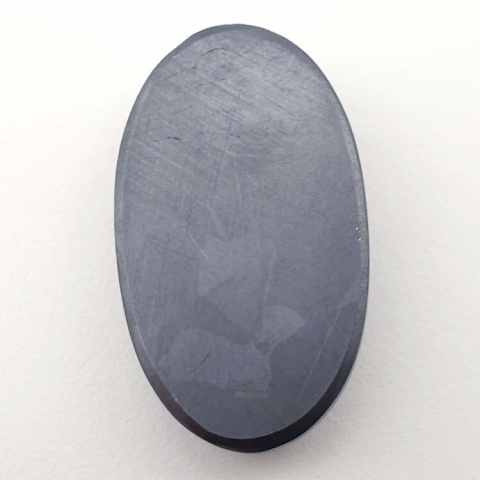 Precious shungite faceted cabochon 32x19 mm no 12 Precious shungite faceted cabochon 32x19 mm no 12