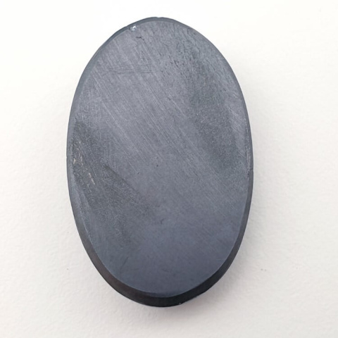 Precious shungite faceted cabochon 32x20 mm no 38 Precious shungite faceted cabochon 32x20 mm no 38